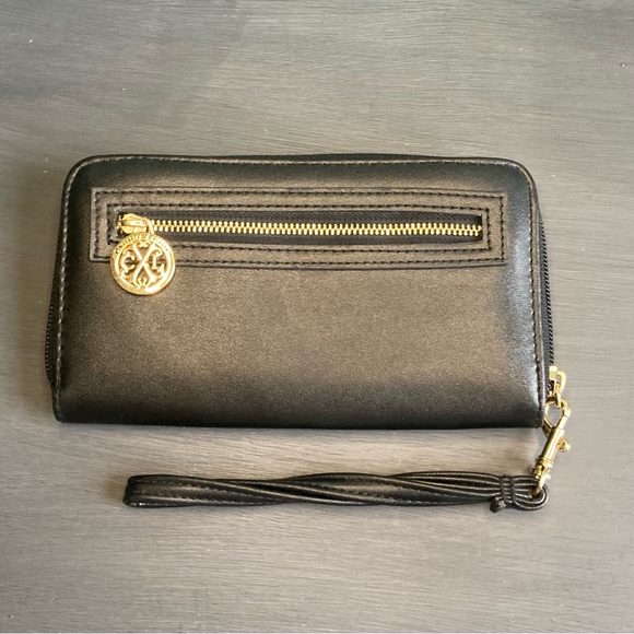 Christian Lacroix Bags Christian Lacroix Black Zip Around Wallet
